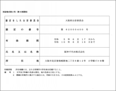 警備業標識